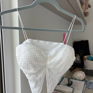 White Textured Top